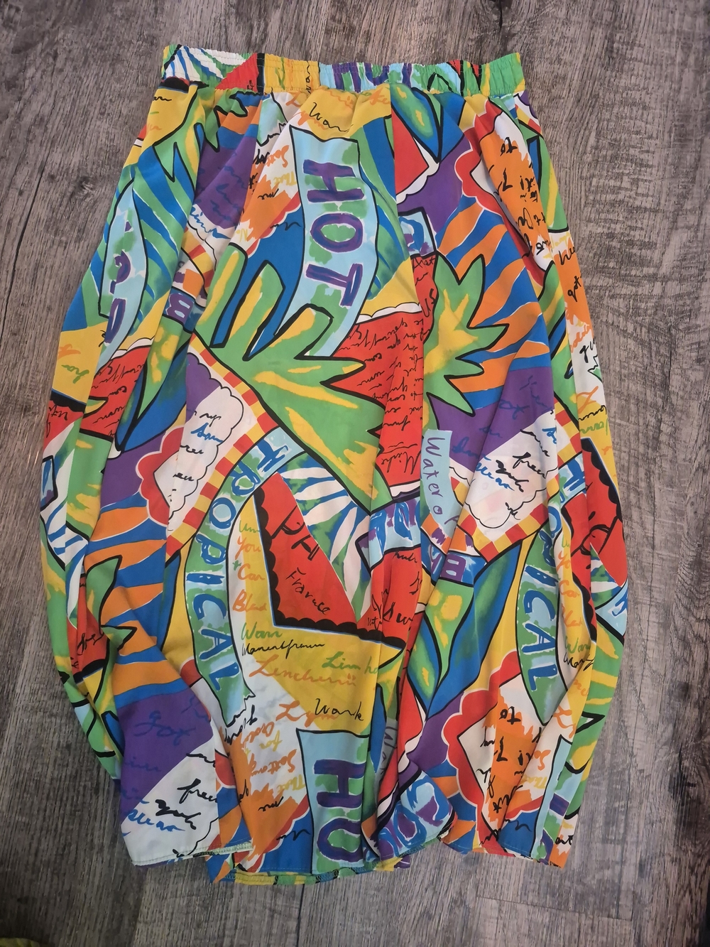 Women's Tropical Print Bubble Skirt - Multicolor